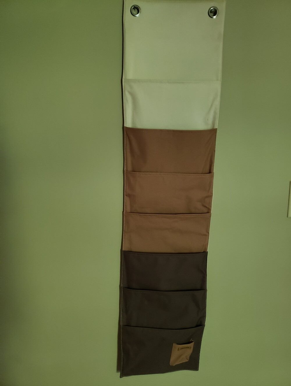 Reisenthel Canvas Wall Mount Pocjet Organizer 45" x 10.5" Brown/Beige